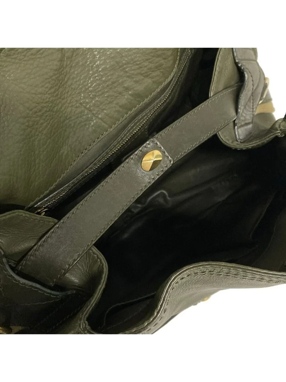 Dior Handbag Khaki Beige Leather - Picture 15 of 15